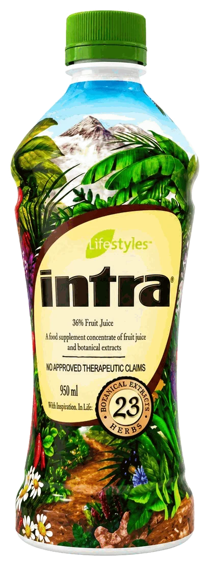 Lifestyles Intra 950ml herbal juice bottle